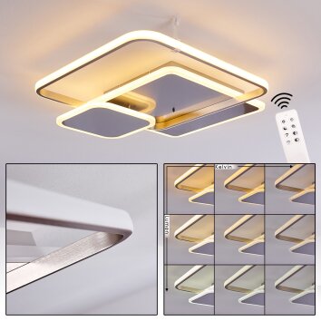ManzanalesÂ  Lampa Sufitowa LED Chrom, 1-punktowy, Zdalne sterowanie
