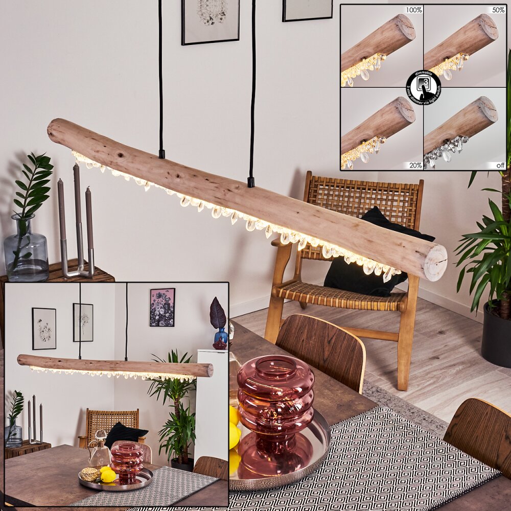 Rodeche Lampa Wisząca LED Jasne drewno, Czarny, 1-punktowy main product photo