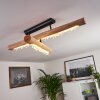 Rodeche Lampa Sufitowa LED Jasne drewno, Czarny, 1-punktowy