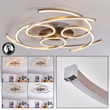 Cojcam Lampa Sufitowa LED nikiel matowy, 3-punktowe