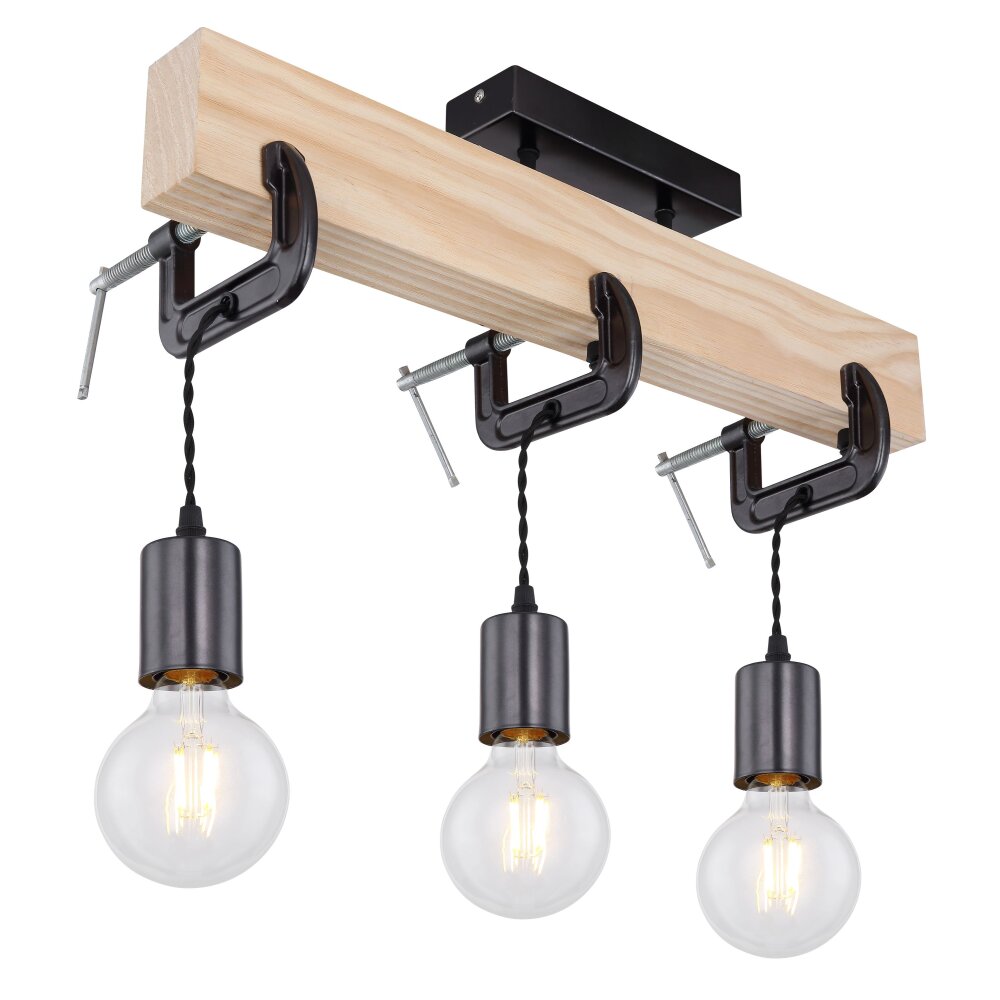 Globo LUDI Lampa Sufitowa Czarny, 3-punktowe main product photo
