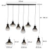 Steinhauer Flere Lampa Wisząca Szary, Czarny, 6-punktowe
