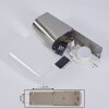 Busalla Zewnętrzny kinkiet LED Nikiel matowy, 1-punktowy