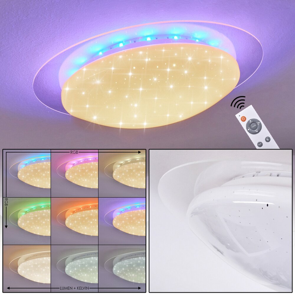 Cure Lampa Sufitowa LED Biały, 1-punktowy, Zdalne sterowanie, Zmieniacz kolorów main product photo