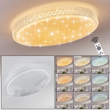 Suno Lampa Sufitowa LED Przezroczysty, Biały, 1-punktowy, Zdalne sterowanie