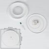 Roseto Lampa Sufitowa LED Chrom, Przezroczysty, Biały, 1-punktowy, Zdalne sterowanie