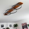 Pompu Lampa Sufitowa LED Ciemne drewno, Czarny, 3-punktowe
