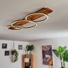 Pompu Lampa Sufitowa LED Ciemne drewno, Czarny, 3-punktowe