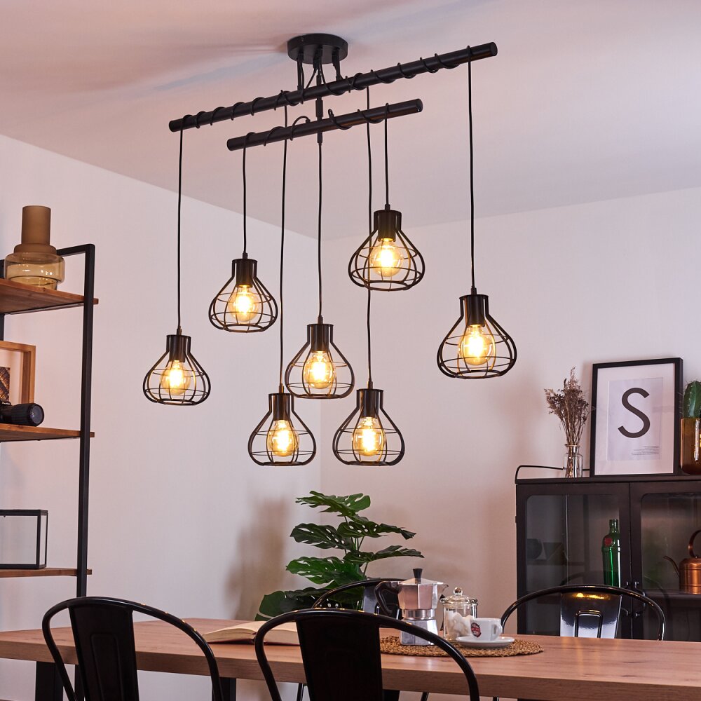 Gainsville Lampa Sufitowa Czarny, 7-punktowe main product photo
