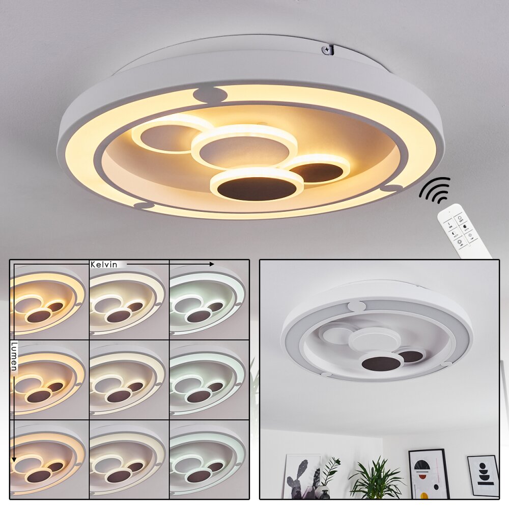 Fitili Lampa Sufitowa LED Biały, 1-punktowy, Zdalne sterowanie main product photo