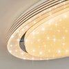Laganadi Lampa Sufitowa LED Chrom, 1-punktowy, Zdalne sterowanie, Zmieniacz kolorów