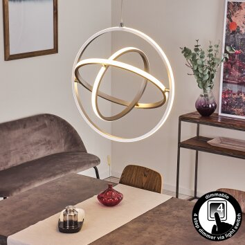Toga Lampa Wisząca LED Nikiel matowy, 3-punktowe Toga Lampa Wisząca LED Nikiel matowy, 3-punktowe