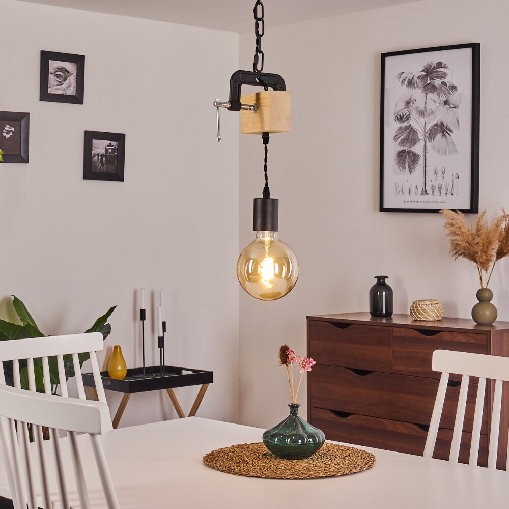 Hautahi Lampa Wisząca Ciemne drewno, Czarny, 1-punktowy main product photo