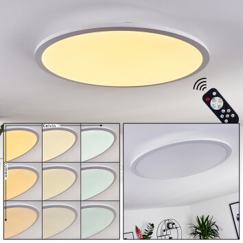 Sani Lampa Sufitowa LED Biały, 1-punktowy, Zdalne sterowanie