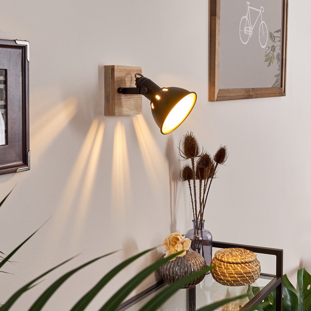 Tina Lampa ścienna Ciemne drewno, Czarny, 1-punktowy main product photo