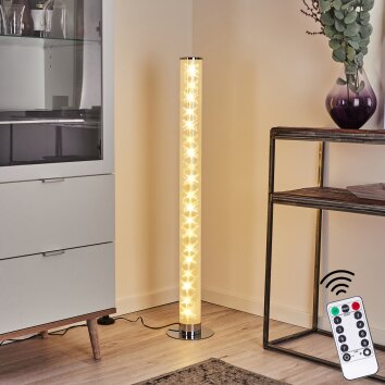 Tumurora Lampa Stojąca LED Chrom, 1-punktowy, Zdalne sterowanie