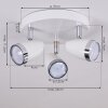 Idlewild Lampa Sufitowa LED Chrom, Biały, 3-punktowe