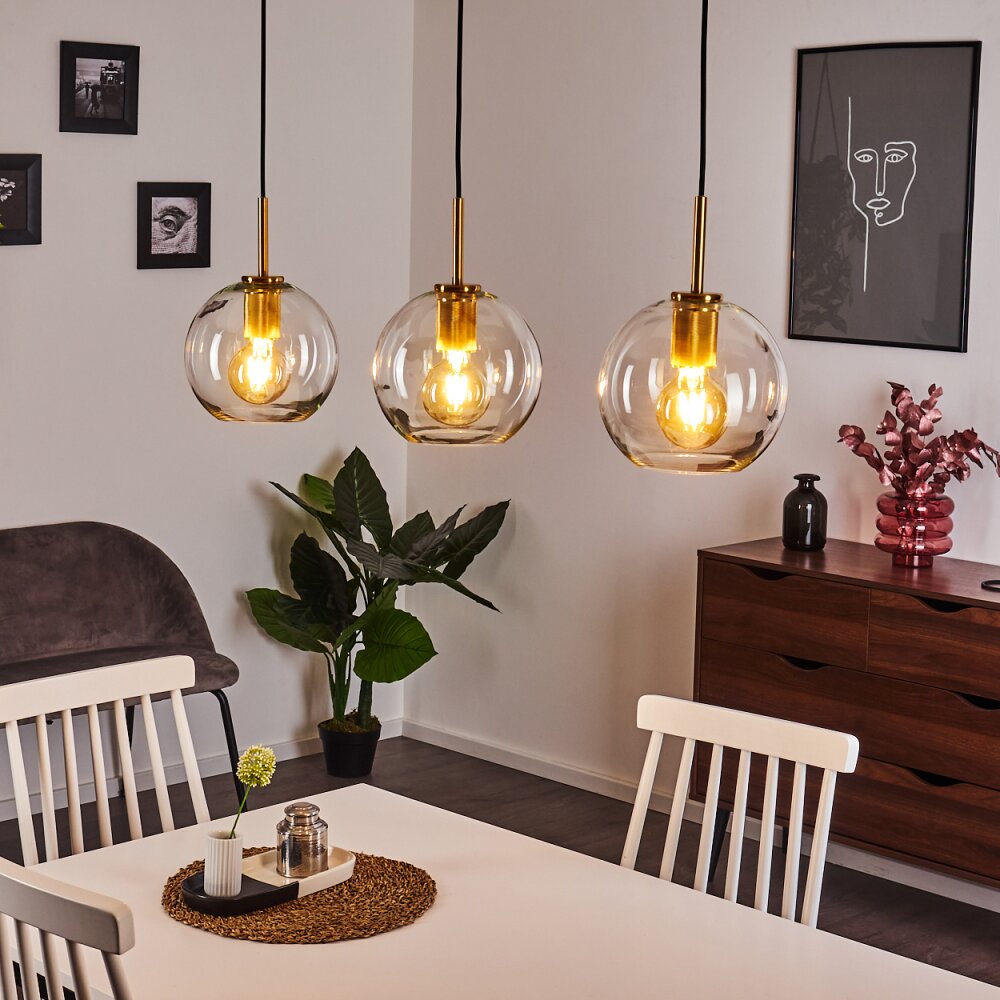 Karo Lampa Wisząca Mosiądz, Czarny, 3-punktowe main product photo