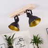 Tina Lampa Sufitowa Ciemne drewno, Czarny, 2-punktowe