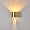 Badajoz Lampa ścienna LED Złoty, Mosiądz, 1-punktowy