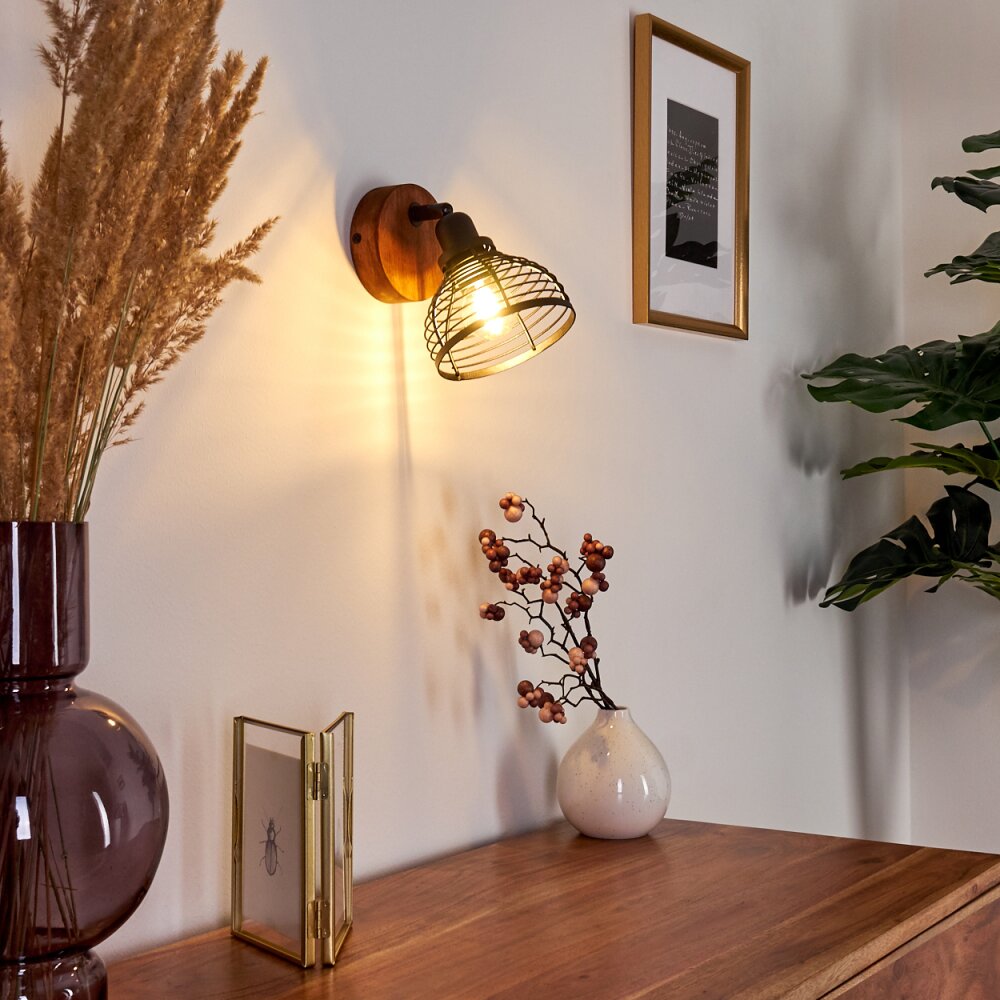 Omna Lampa ścienna Ciemne drewno, Czarny, 1-punktowy main product photo