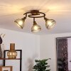 Omba Lampa Sufitowa Ciemne drewno, Czarny, 3-punktowe