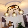 Omba Lampa Sufitowa Ciemne drewno, Czarny, 3-punktowe