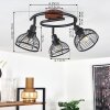 Omba Lampa Sufitowa Ciemne drewno, Czarny, 3-punktowe