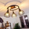 Omba Lampa Sufitowa Ciemne drewno, Czarny, 3-punktowe