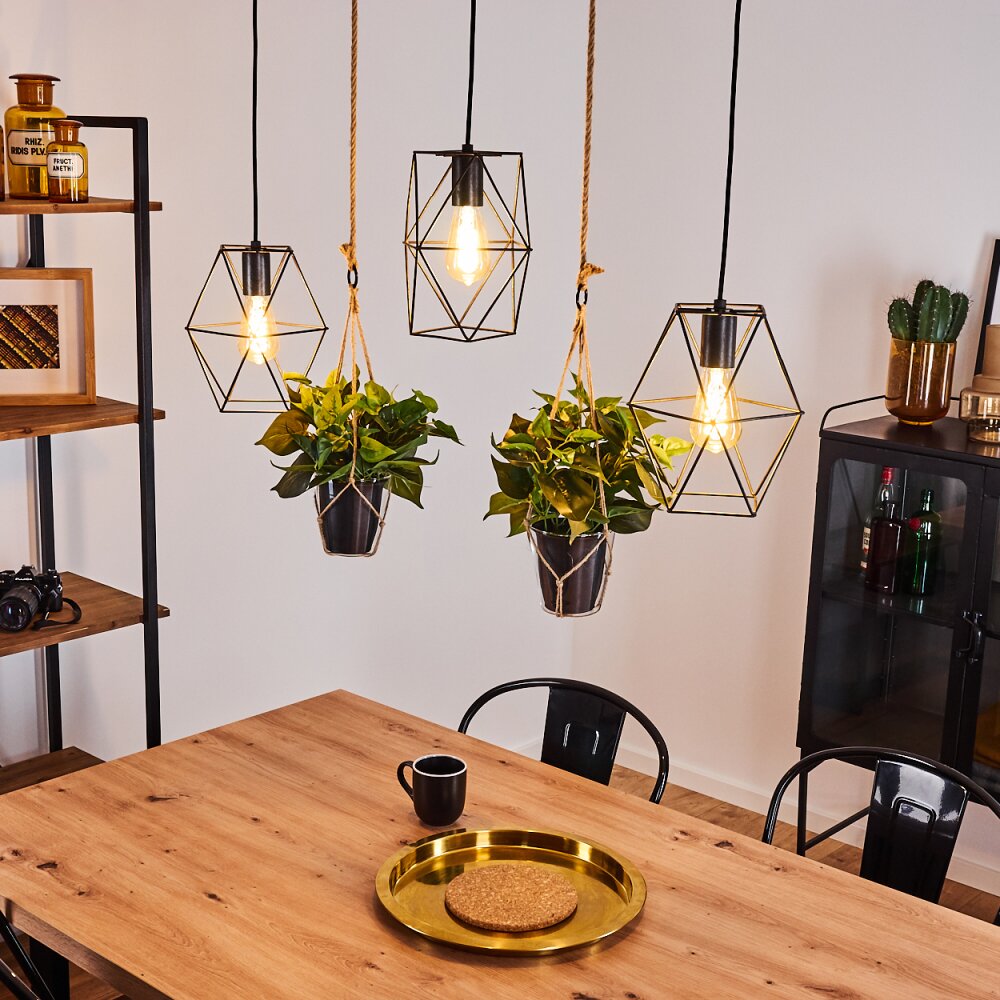 Taheramo Lampa Wisząca Ciemne drewno, Czarny, 3-punktowe main product photo
