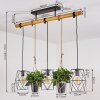 Taheramo Lampa Wisząca Ciemne drewno, Czarny, 3-punktowe Taheramo Lampa Wisząca Ciemne drewno, Czarny, 3-punktowe