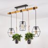 Taheramo Lampa Wisząca Ciemne drewno, Czarny, 3-punktowe Taheramo Lampa Wisząca Ciemne drewno, Czarny, 3-punktowe