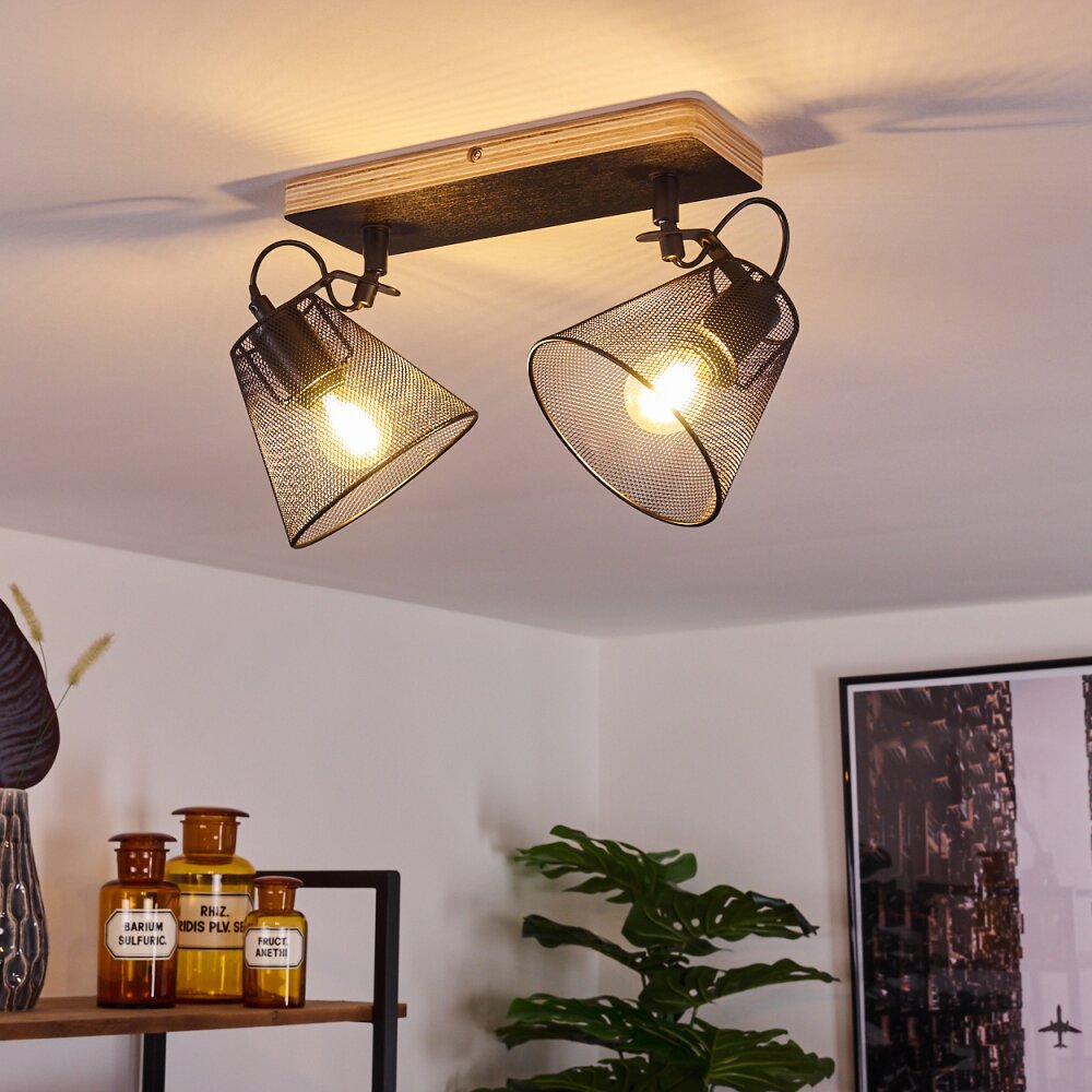 Panaguá Lampa Sufitowa Jasne drewno, Czarny, 2-punktowe main product photo