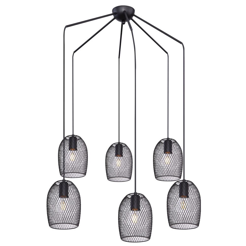 Globo DOPS Lampa Wisząca Czarny, 6-punktowe main product photo