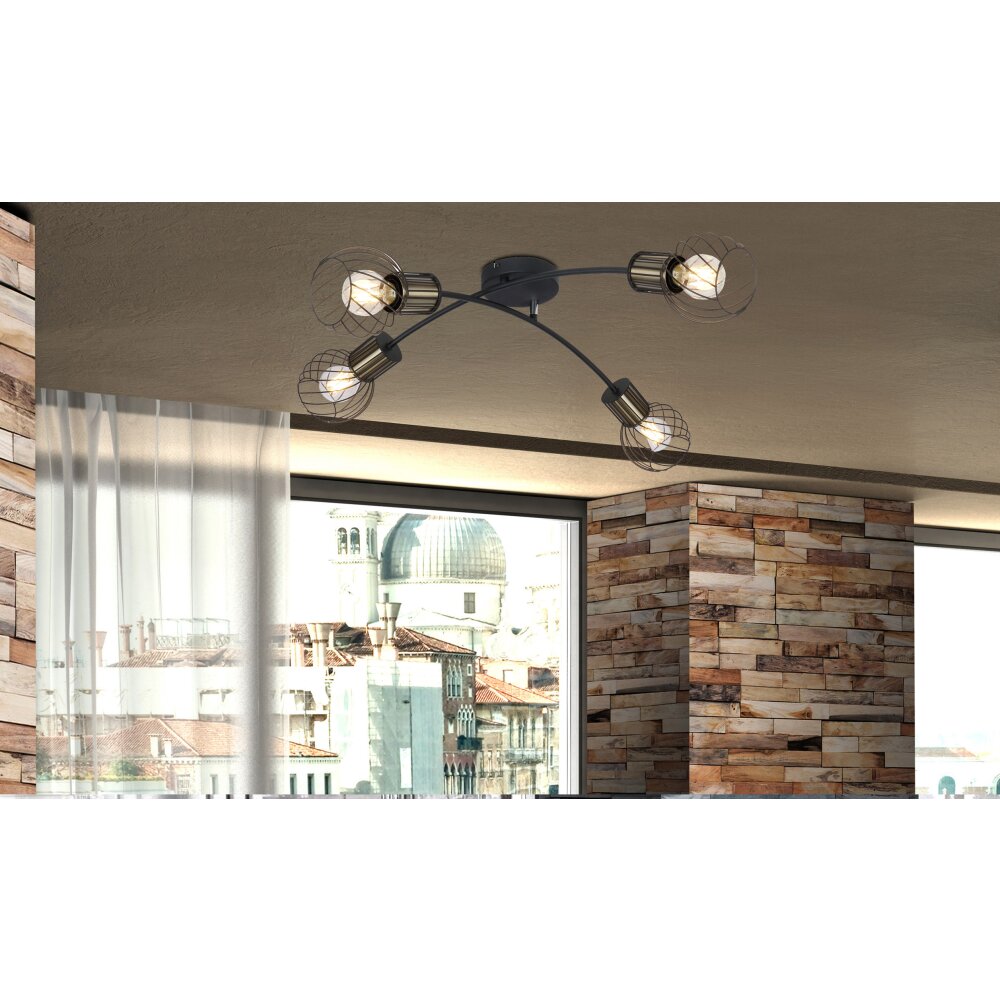 Globo ARGUSTO Lampa Sufitowa Czarny, 4-punktowe main product photo