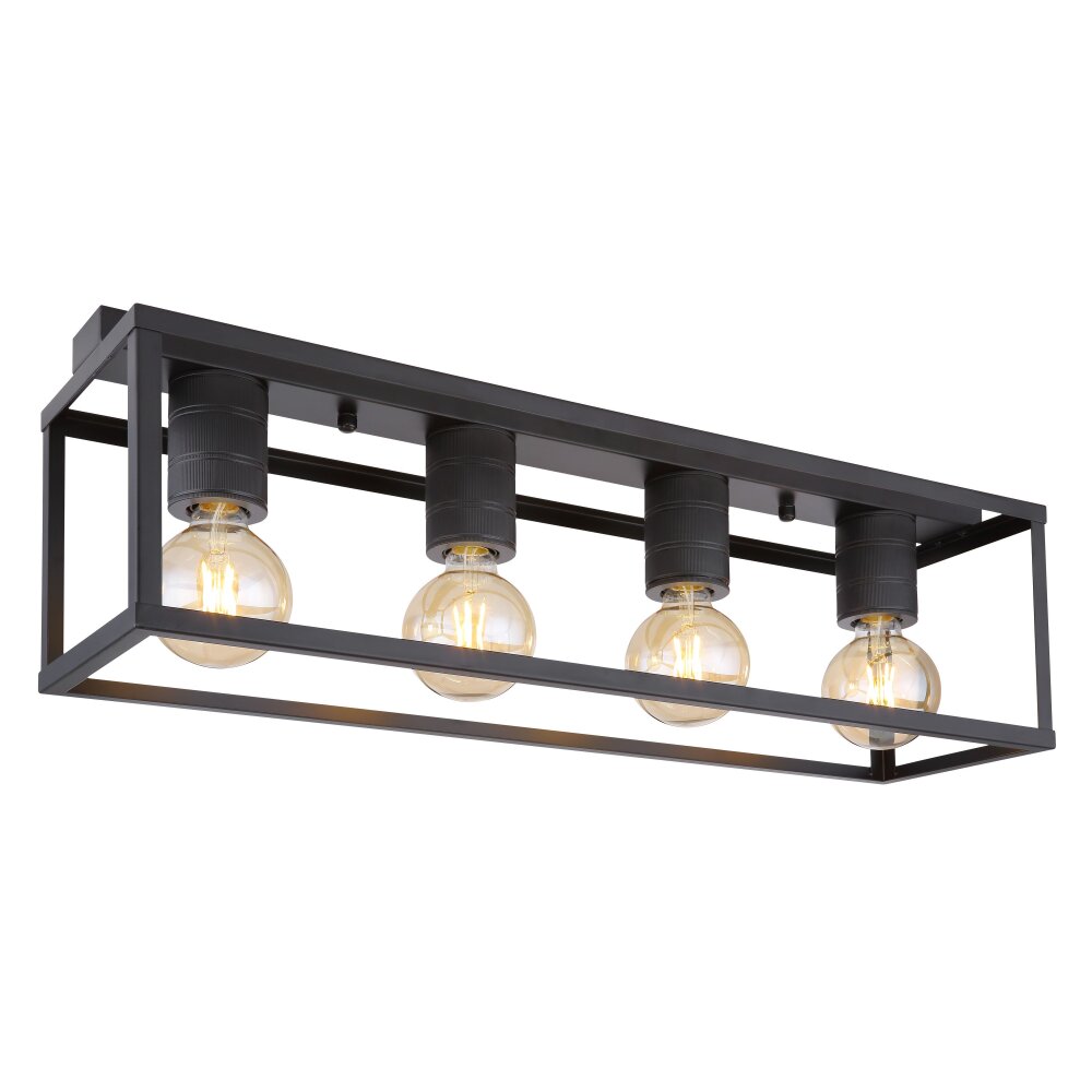 Globo HAGAR Lampa Sufitowa Czarny, 4-punktowe main product photo