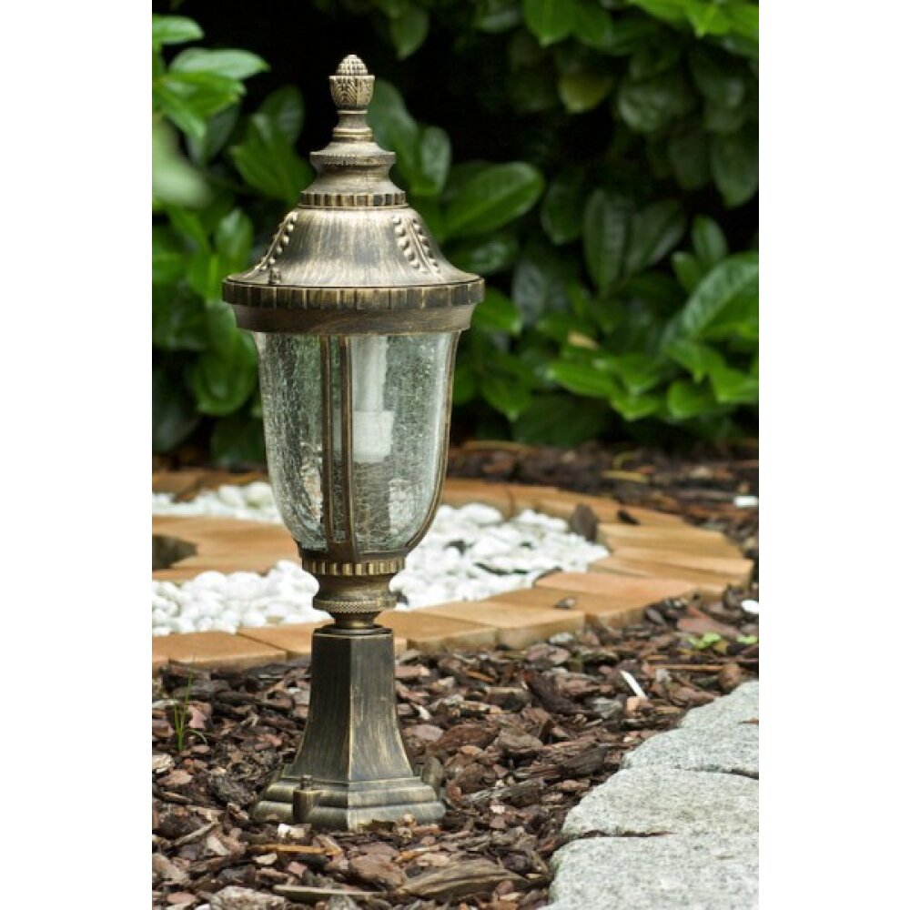 Orion zewnętrzna lampa słupek Złoty, Mosiądz, Przezroczysty main product photo