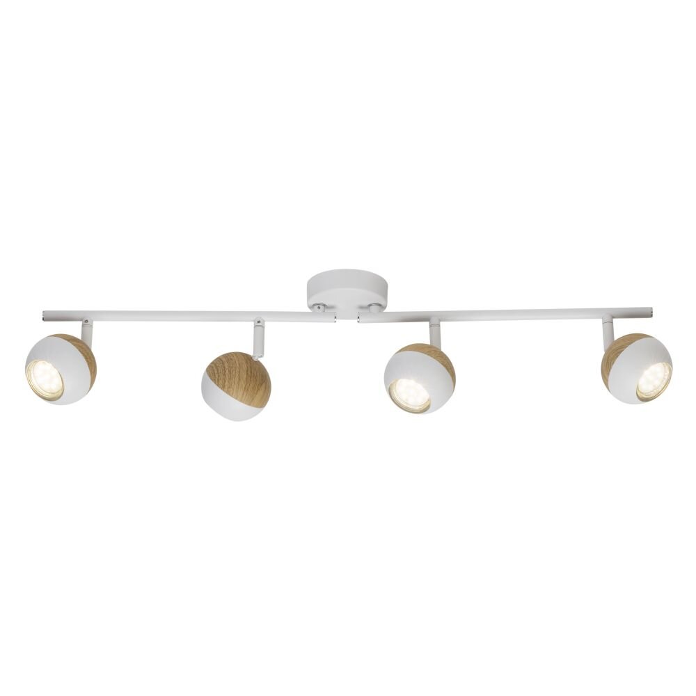 Brilliant Scan Lampa Sufitowa LED Jasne drewno, Biały, 4-punktowe main product photo