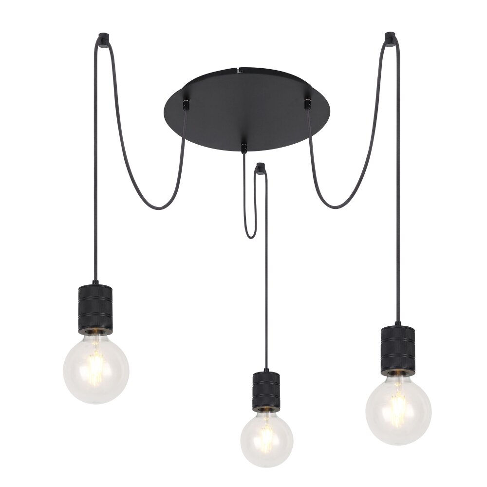 Globo HERMINE Lampa Wisząca Czarny, 3-punktowe main product photo