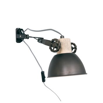 Steinhauer Gearwood Lampa ścienna Antracytowy, 1-punktowy