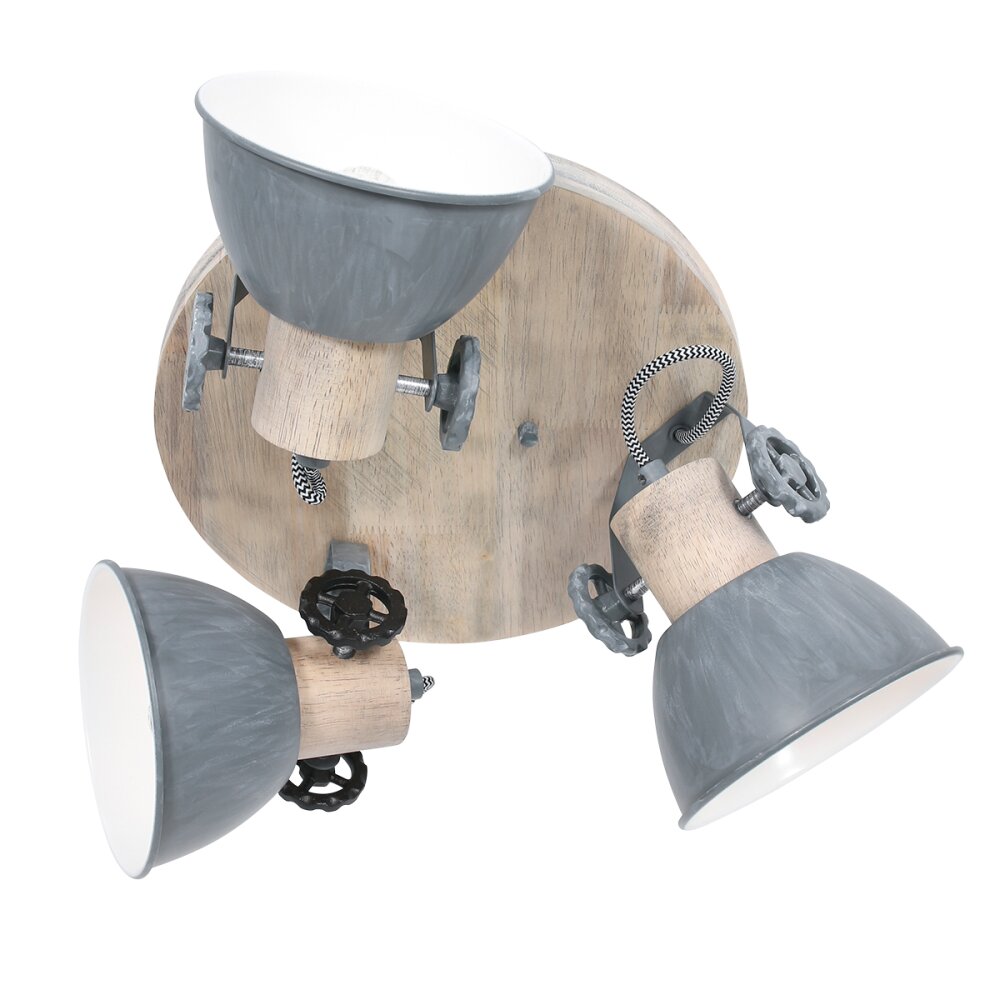 Steinhauer Gearwood Lampa Sufitowa Brązowy, Szary, 3-punktowe main product photo