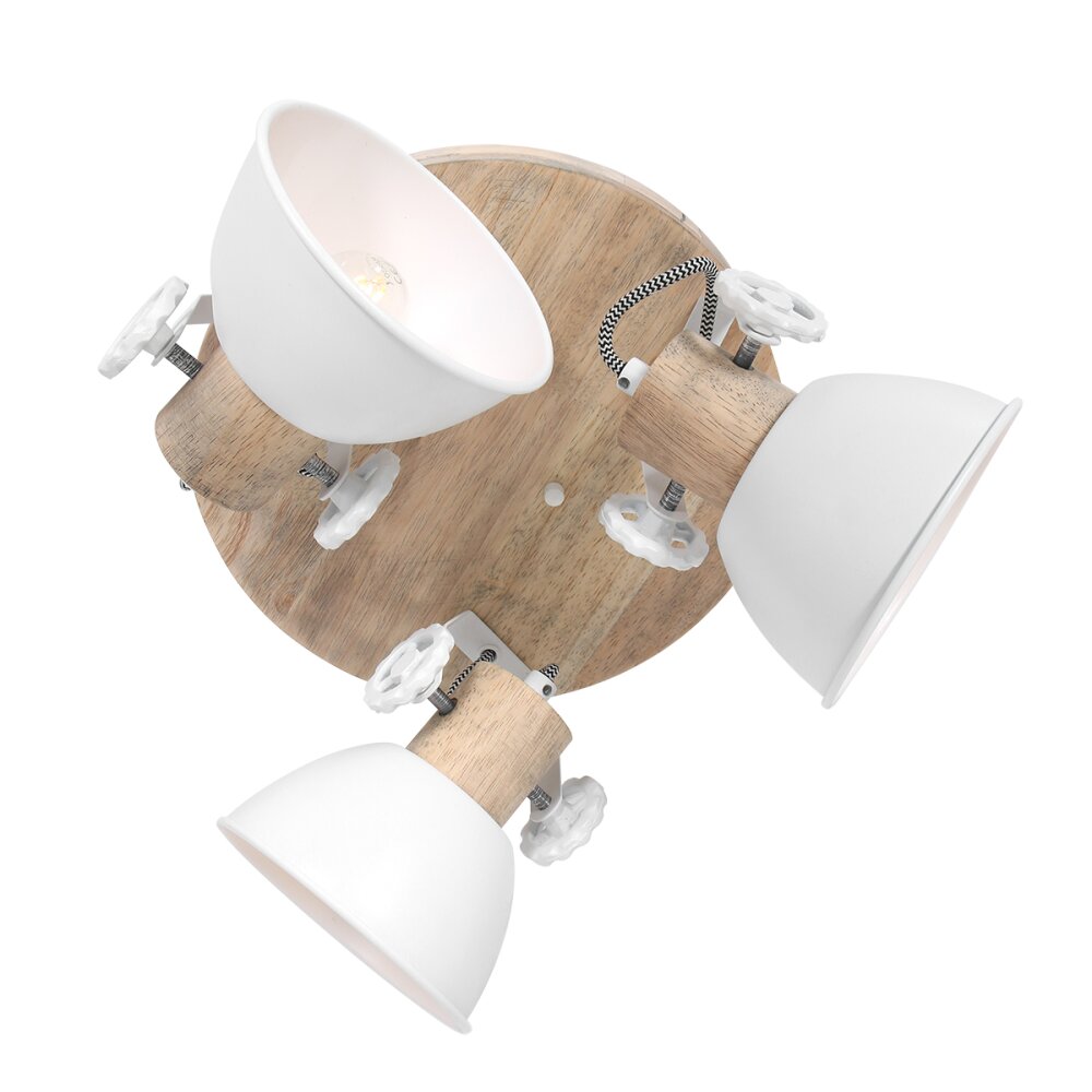 Steinhauer Gearwood Lampa Sufitowa Brązowy, Biały, 3-punktowe main product photo