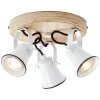 Brilliant Seed Lampa w kształcie rondla z reflektorkami Ciemne drewno, Biały, 3-punktowe