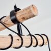 Gondo Lampa Sufitowa Jasne drewno, Czarny, 6-punktowe