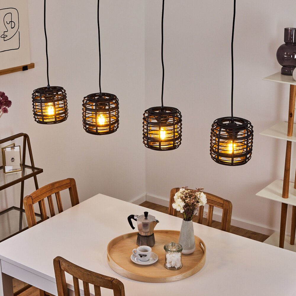 Mongolei Lampa Wisząca Czarny, 4-punktowe main product photo