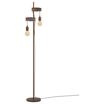 Eglo TOWNSHEND Lampa Stojąca antyczny, brązowy, czarny, 2-punktowe