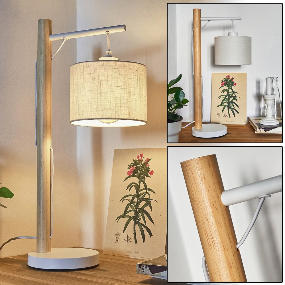 Geelong lampka nocna Jasne drewno, Biały, 1-punktowy main product photo