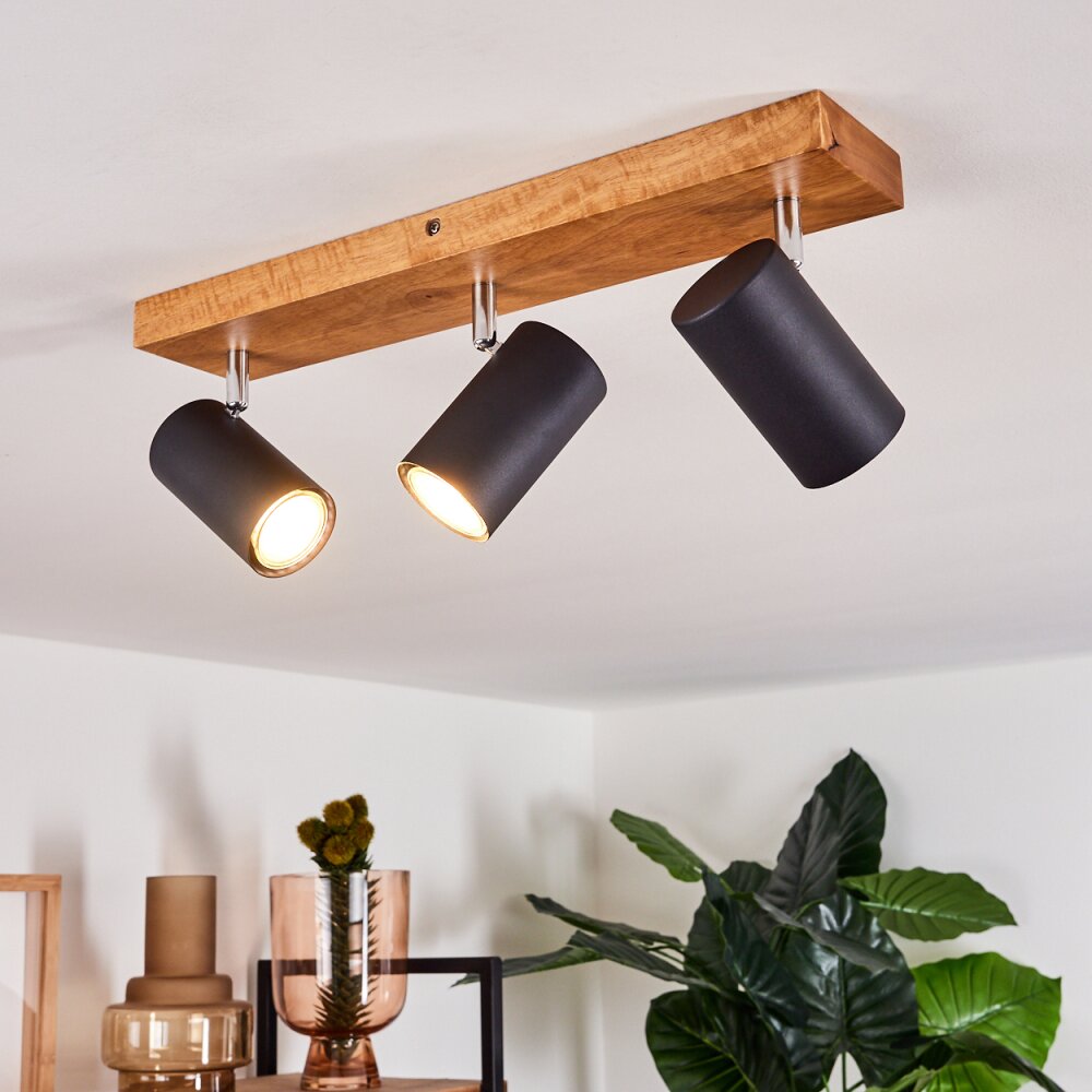 Zuoz Lampa Sufitowa Jasne drewno, 3-punktowe main product photo