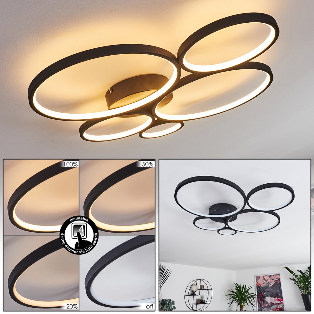 Rodekro Lampa Sufitowa Czarny, 1-punktowy main product photo