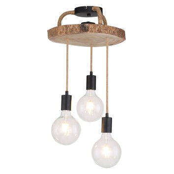 Globo GEORG Lampa Sufitowa Ciemne drewno, Czarny, 3-punktowe Globo GEORG Lampa Sufitowa Ciemne drewno, Czarny, 3-punktowe